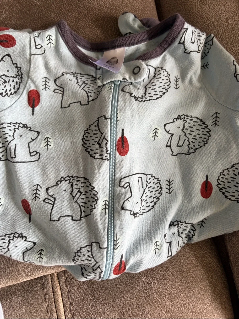 Infant boys 0-3 months footed pajamas   -double zip